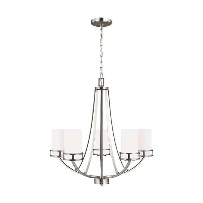 Sea Gull Robie 5-Light Rustic Chandelier in Brushed Nickel Sea Gull Robie 5-Light Rustic Chandelier in Brushed Nickel