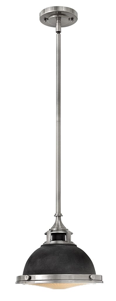 Aged Zinc LED Pendant from the Amelia Collection