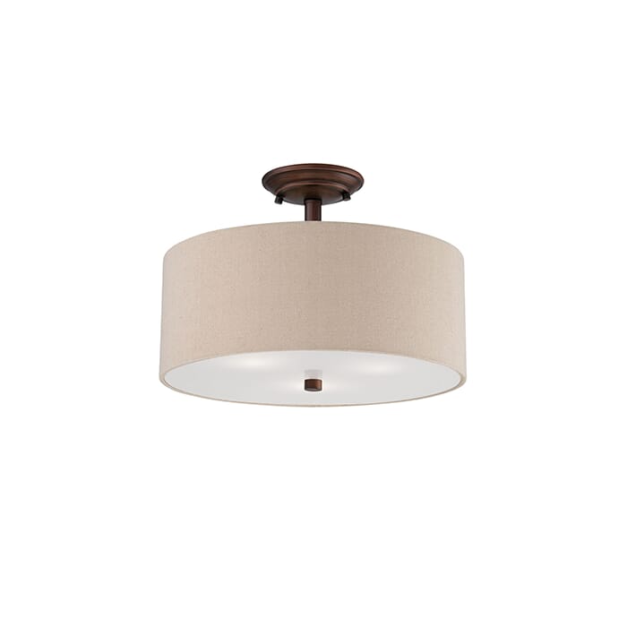 Millennium Jackson 3-Light Semi-Flush Ceiling Light in Rubbed Bronze Millennium Jackson 3-Light Semi-Flush Ceiling Light in Rubbed Bronze