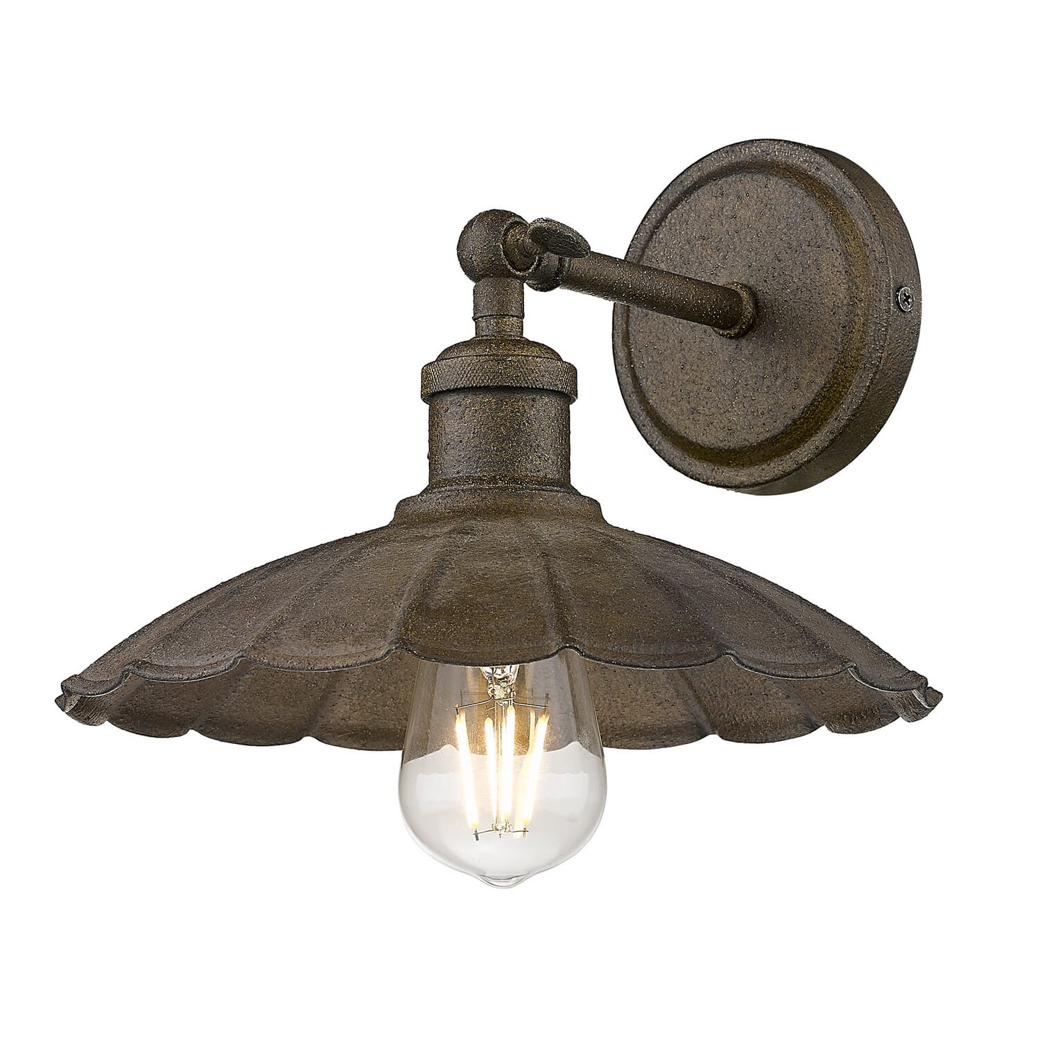 Dark Rust One Light Wall Sconce from the Clemence Collection