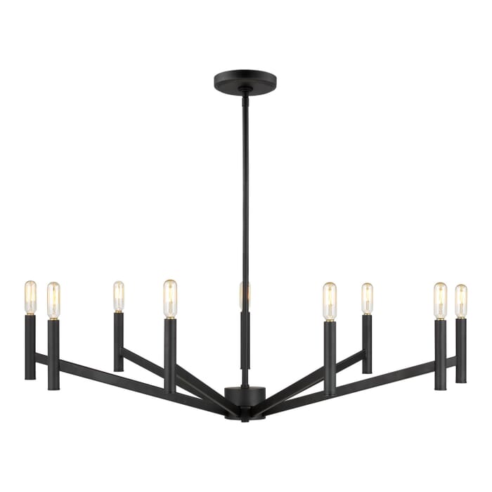 Vector 9-Light Chandelier in Midnight Black Vector 9-Light Chandelier in Midnight Black