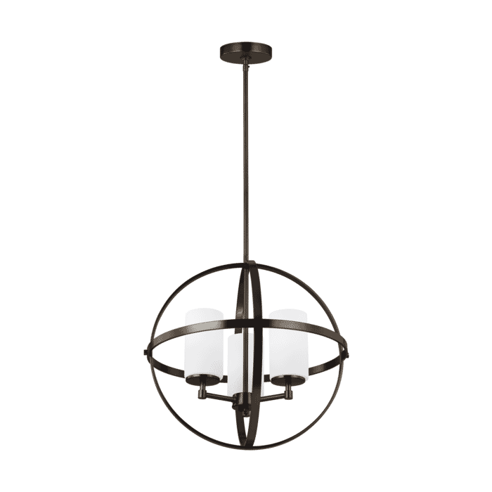 Sea Gull Alturas 3-Light Contemporary Chandelier in Brushed Oil Rubbed Bronze Sea Gull Alturas 3-Light Contemporary Chandelier in Brushed Oil Rubbed Bronze