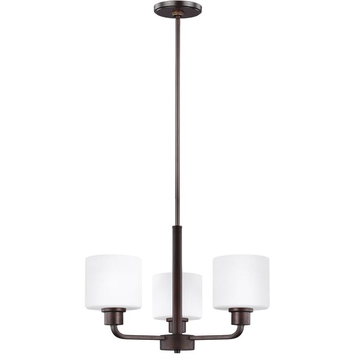Sea Gull Canfield 3-Light Chandelier in Bronze Sea Gull Canfield 3-Light Chandelier in Bronze