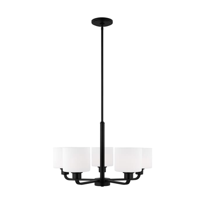 Sea Gull Canfield 5-Light Chandelier in Midnight Black Sea Gull Canfield 5-Light Chandelier in Midnight Black