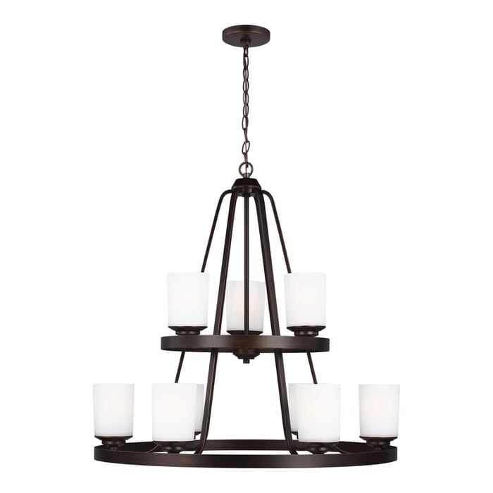 Sea Gull Kemal 9-Light Transitional Chandelier in Bronze Sea Gull Kemal 9-Light Transitional Chandelier in Bronze