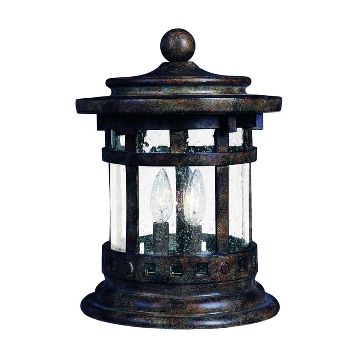 Maxim Santa Barbara 3-Light Outdoor Deck Lantern in Sienna Maxim Santa Barbara 3-Light Outdoor Deck Lantern in Sienna