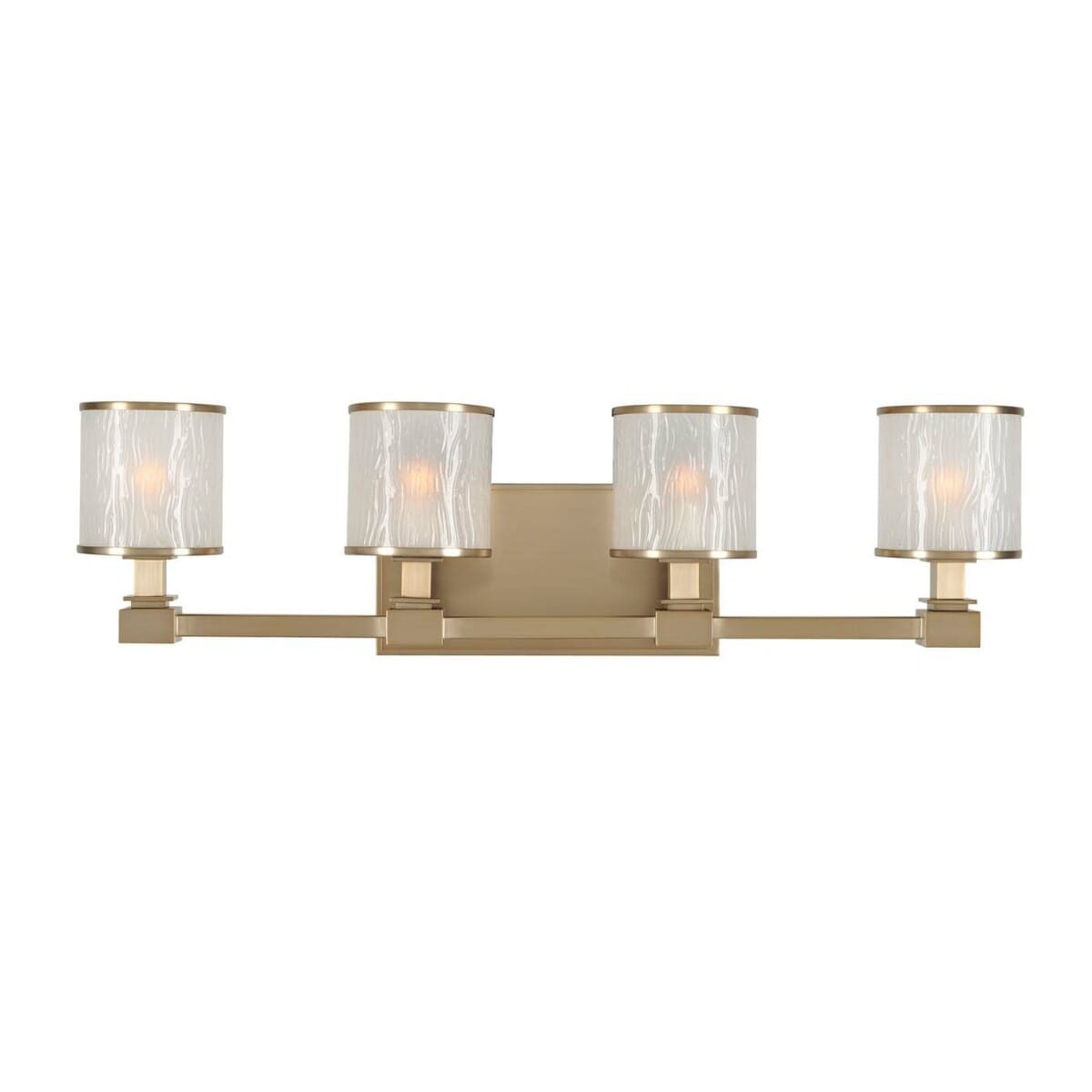 Kalco Destin 4-Light 27" Bathroom Vanity Light in Brushed Bronze