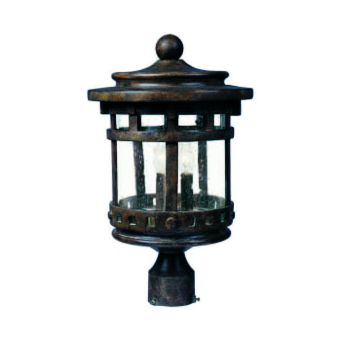 Maxim Lighting Santa Barbara 16" 3-Light Outdoor Post Lantern in Sienna Maxim Lighting Santa Barbara 16" 3-Light Outdoor Post Lantern in Sienna