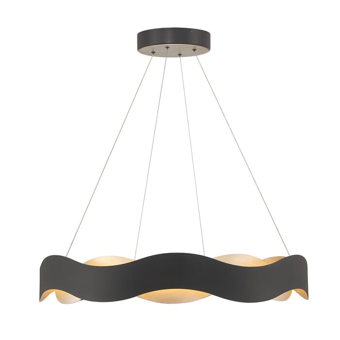 Vaughan 1-Light LED Chandelier in Black And Nickel Vaughan 1-Light LED Chandelier in Black And Nickel