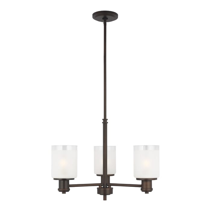 Sea Gull Norwood 3-Light Transitional Chandelier in Bronze Sea Gull Norwood 3-Light Transitional Chandelier in Bronze