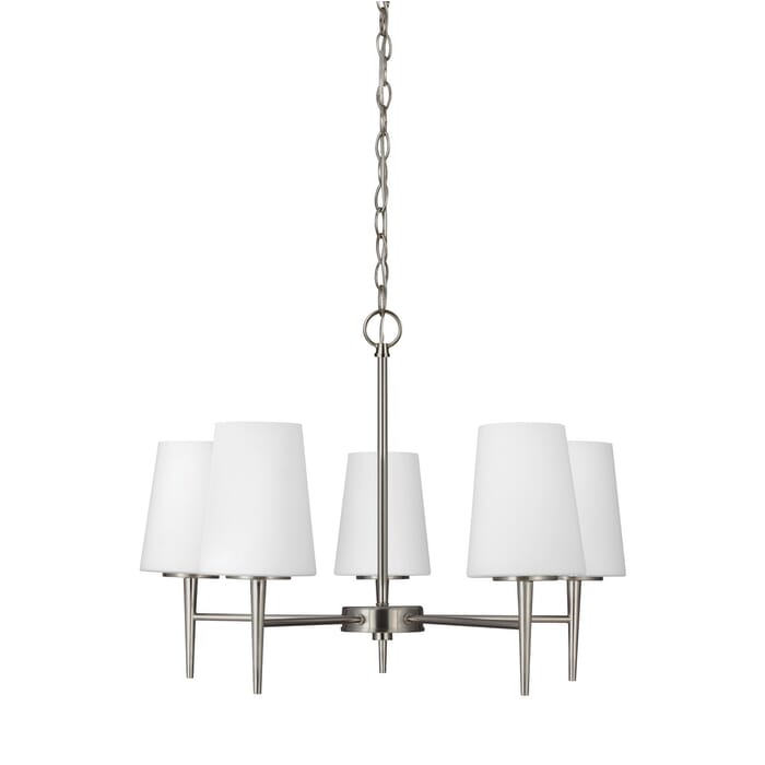 Sea Gull Driscoll 5-Light Chandelier in Brushed Nickel Sea Gull Driscoll 5-Light Chandelier in Brushed Nickel