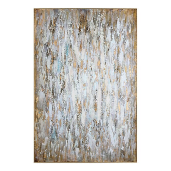 Uttermost Bright Morning 72.75" Abstract Art in Gold Leaf Floater Frame Uttermost Bright Morning 72.75" Abstract Art in Gold Leaf Floater Frame