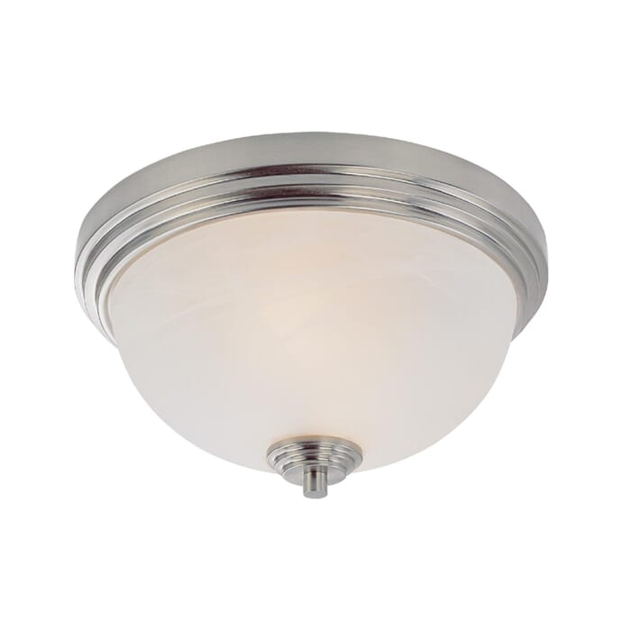 Z-Lite Chelsey 2-Light Flush Mount Ceiling Light In Brushed Nickel Z-Lite Chelsey 2-Light Flush Mount Ceiling Light In Brushed Nickel