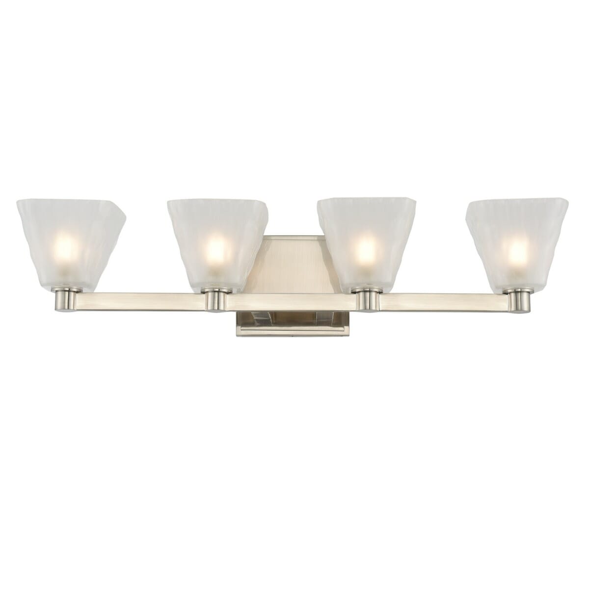 Weston 4-Light 5" Bathroom Vanity Light in Glazed Nickel