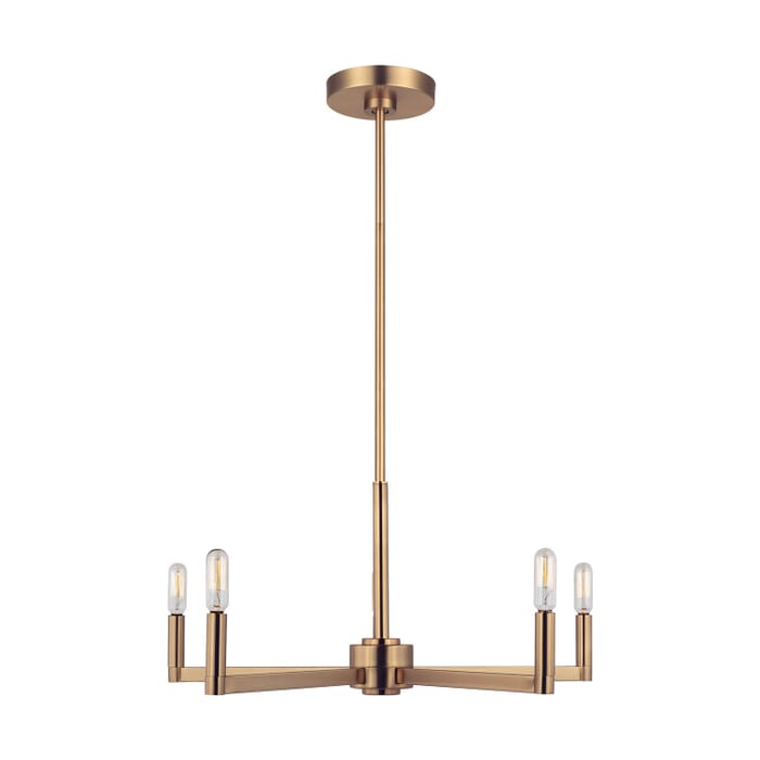Fullton 5-Light LED Chandelier in Satin Brass Fullton 5-Light LED Chandelier in Satin Brass