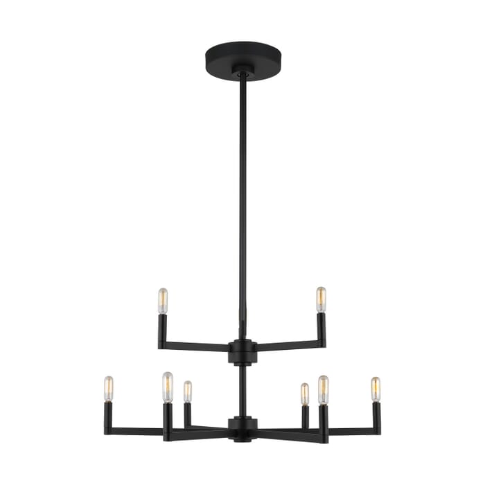 Fullton 9-Light LED Chandelier in Midnight Black Fullton 9-Light LED Chandelier in Midnight Black