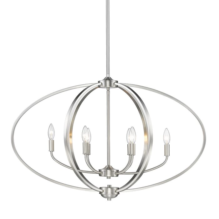 Golden Colson 6-Light 23" Pendant Light in Pewter Golden Colson 6-Light 23" Pendant Light in Pewter