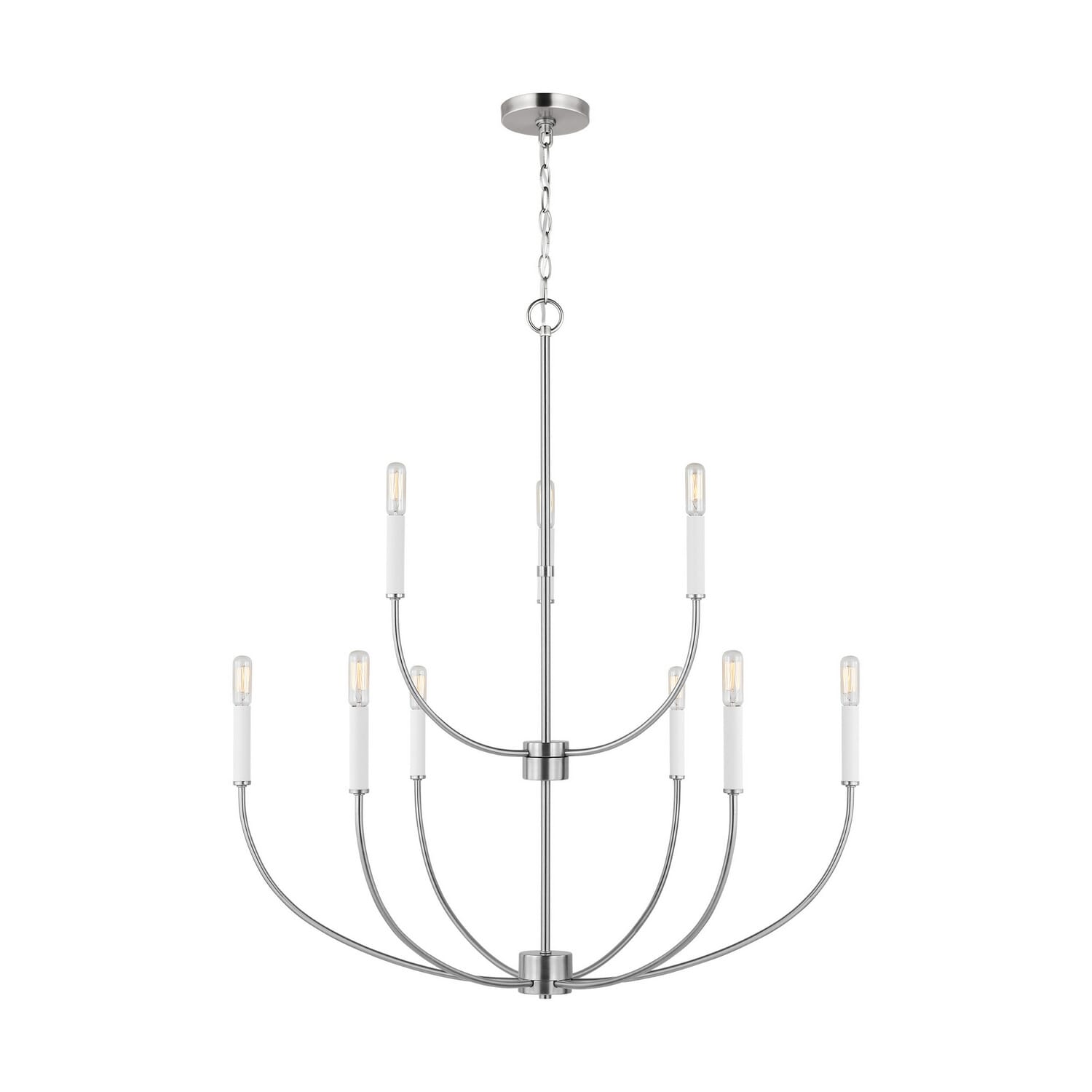 Greenwich 9-Light Chandelier in Brushed Nickel