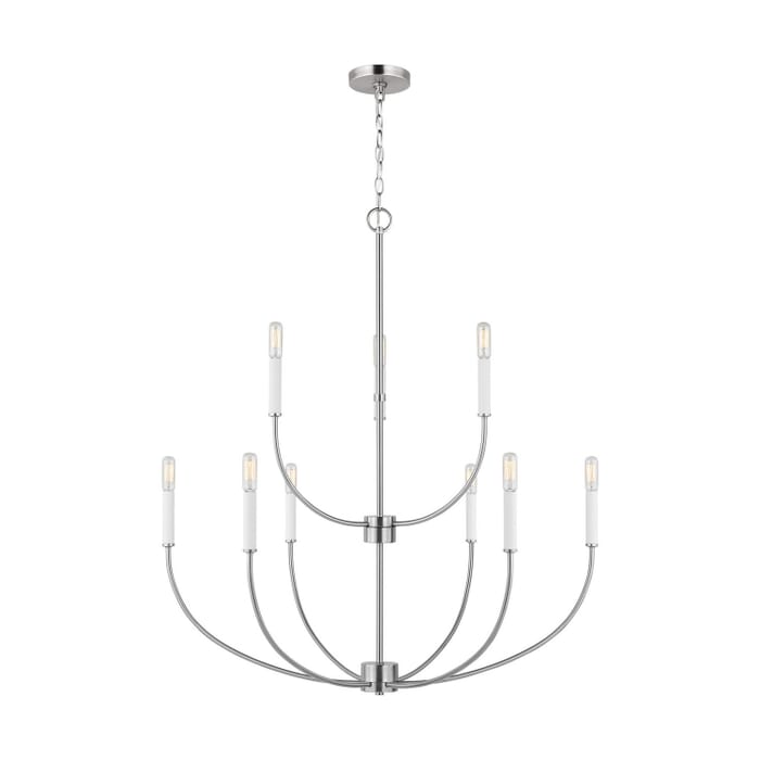 Greenwich 9-Light LED Chandelier in Brushed Nickel Greenwich 9-Light LED Chandelier in Brushed Nickel