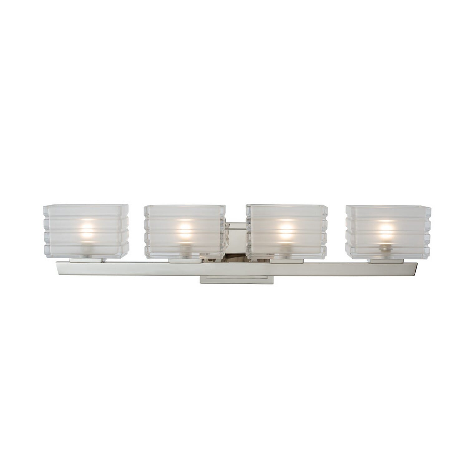 Kalco Victoria 4-Light Bathroom Vanity Light in Polished Nickel