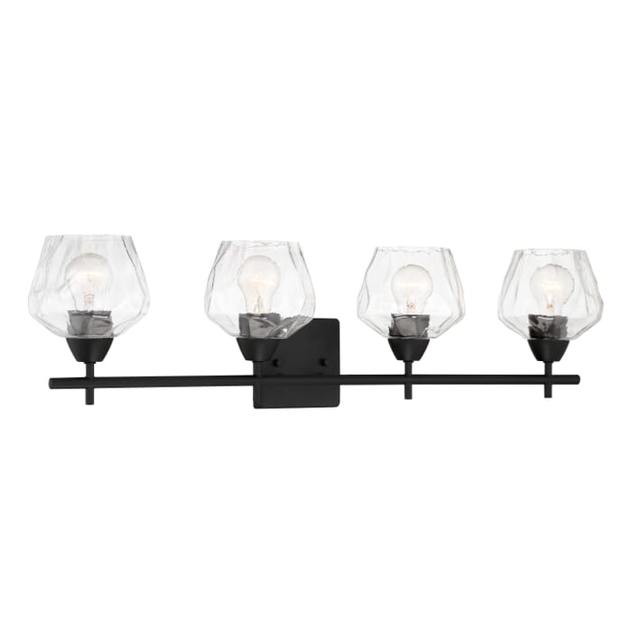 Minka Lavery Camrin 4-Light Bathroom Vanity Light in Coal Minka Lavery Camrin 4-Light Bathroom Vanity Light in Coal