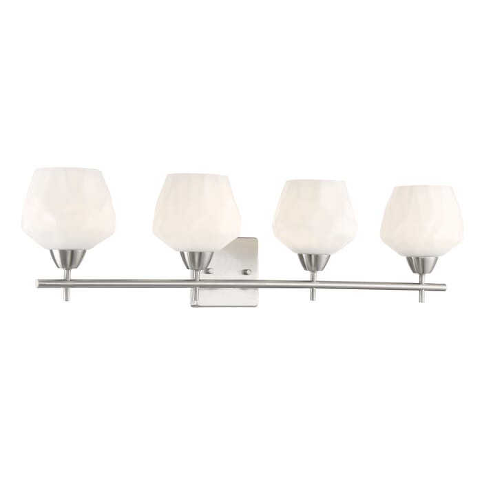 Minka Lavery Camrin 4-Light Bathroom Vanity Light in Brushed Nickel Minka Lavery Camrin 4-Light Bathroom Vanity Light in Brushed Nickel