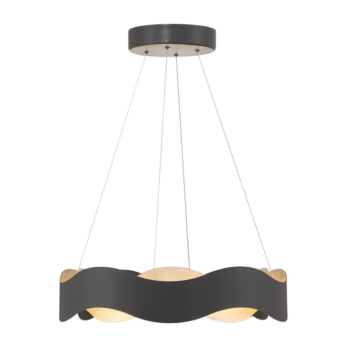 Vaughan 1-Light LED Chandelier in Black And Nickel Vaughan 1-Light LED Chandelier in Black And Nickel