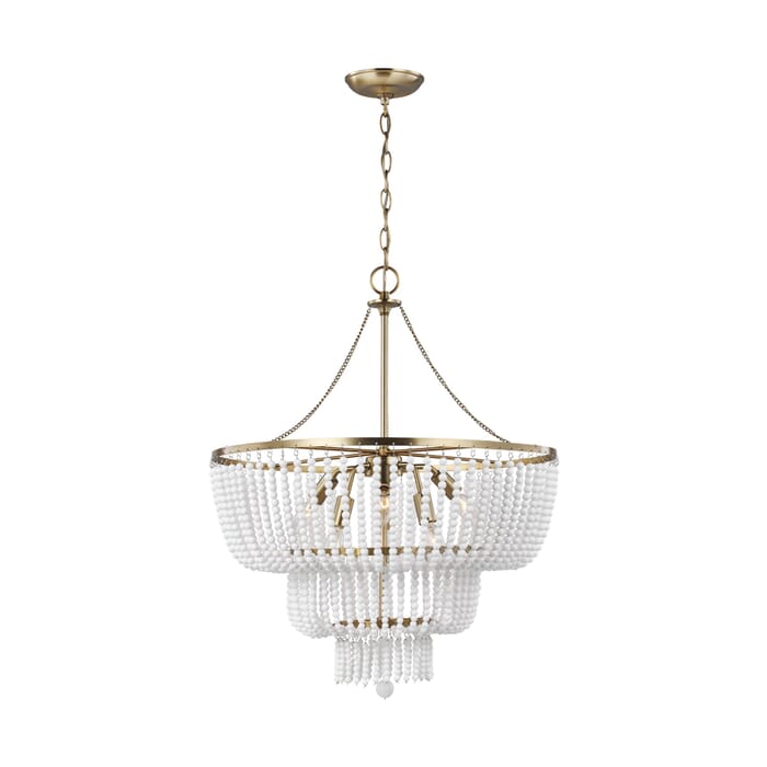 Sea Gull Jackie 6-Light LED Chandelier in Satin Brass Sea Gull Jackie 6-Light LED Chandelier in Satin Brass