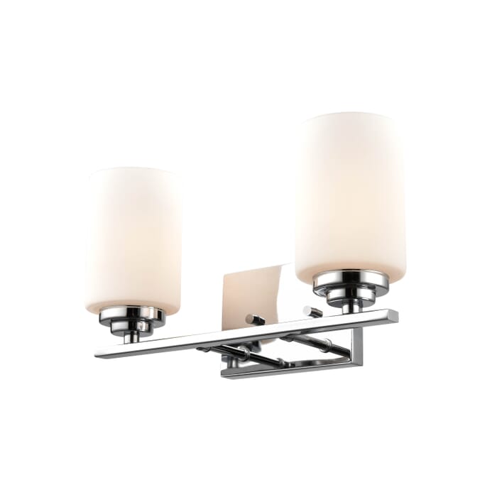 Millennium 2-Light Bathroom Vanity Light in Chrome Millennium 2-Light Bathroom Vanity Light in Chrome