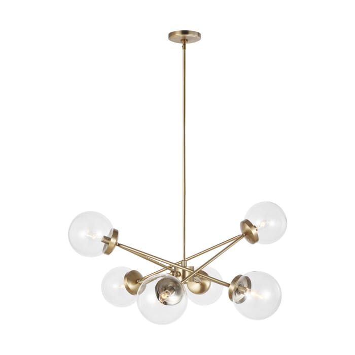 Tierney 6-Light Chandelier in Satin Brass Tierney 6-Light Chandelier in Satin Brass