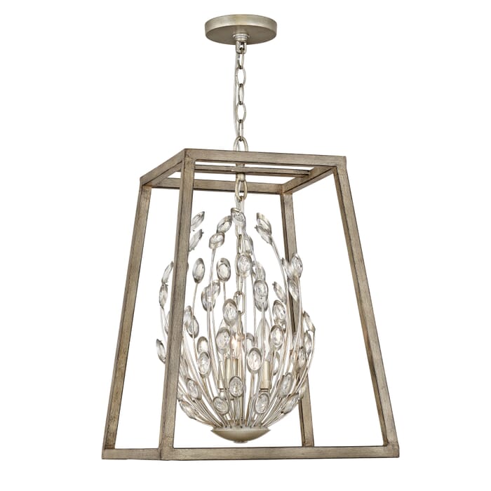 Hinkley Loren 2-Light Chandelier in Silver Leaf Hinkley Loren 2-Light Chandelier in Silver Leaf