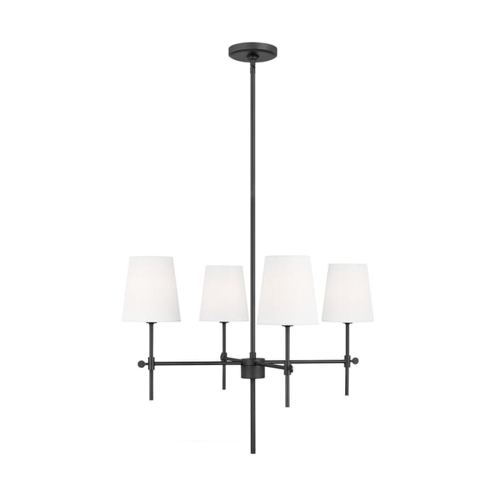 Baker 4-Light Chandelier in Midnight Black Baker 4-Light Chandelier in Midnight Black