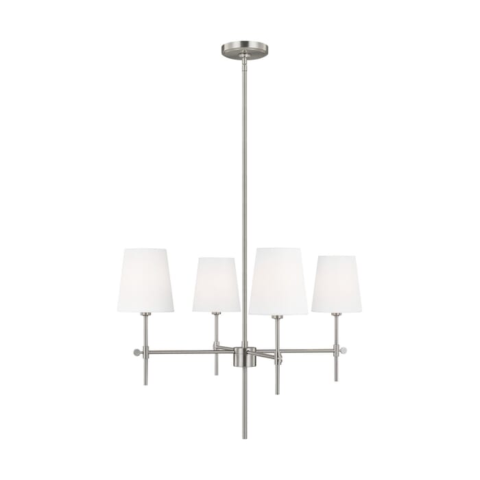 Baker 4-Light Chandelier in Brushed Nickel Baker 4-Light Chandelier in Brushed Nickel