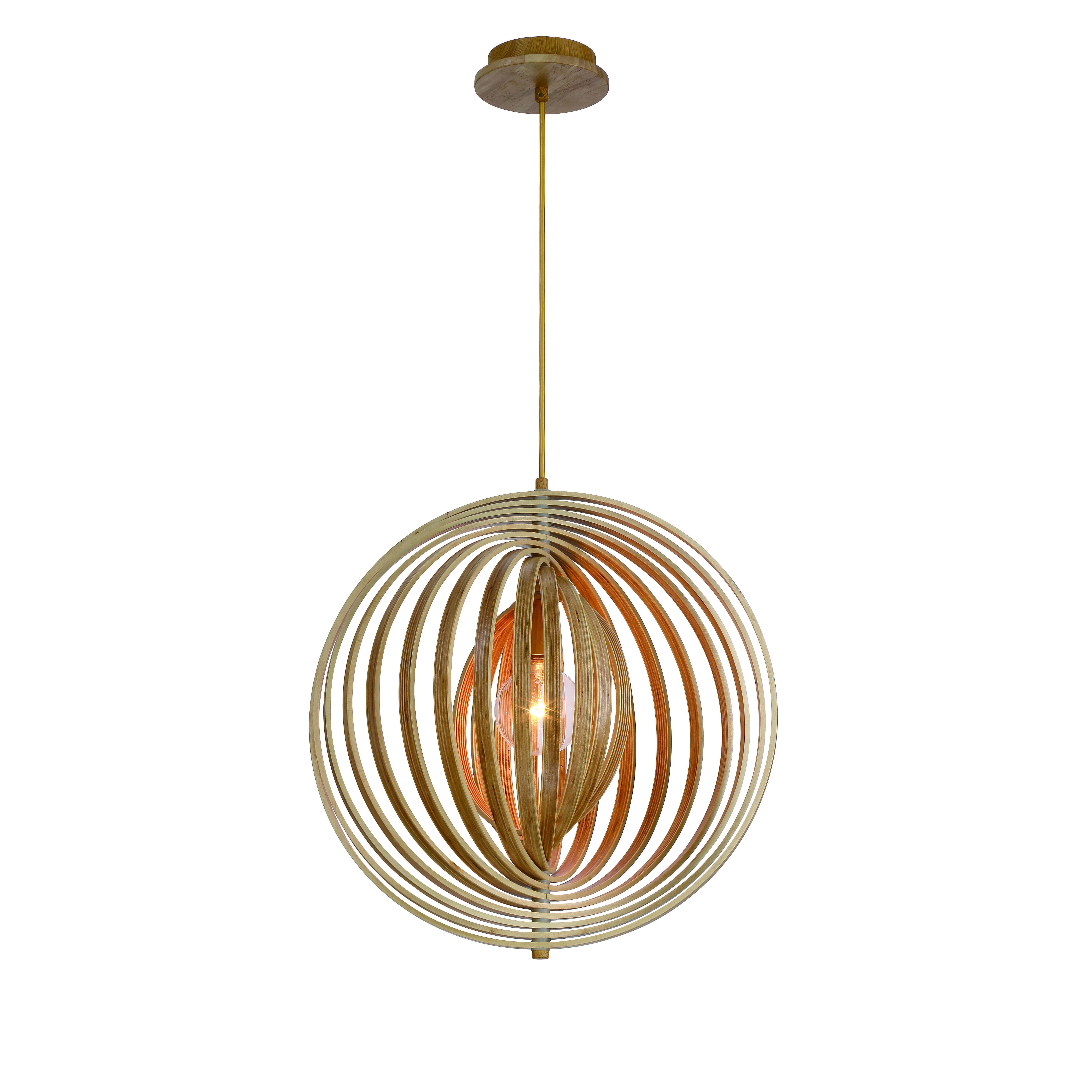 Abruzzo 1-Light Pendant in WOO