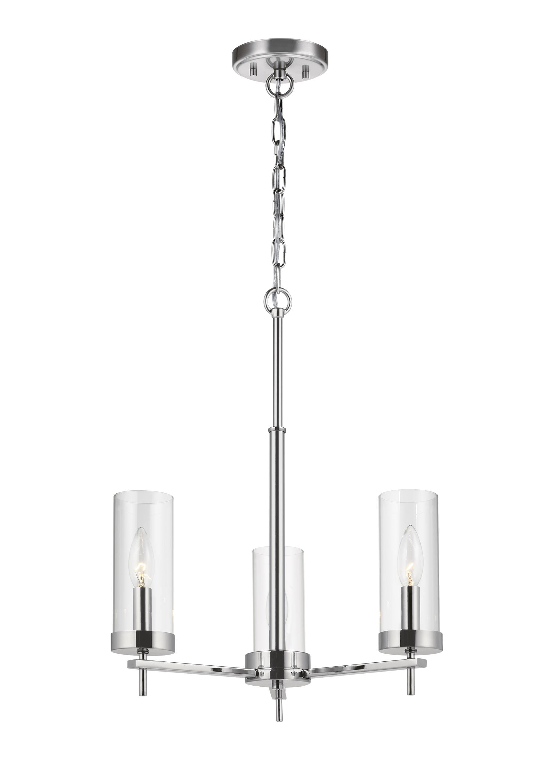 Sea Gull Zire 3-Light LED Chandelier in Chrome