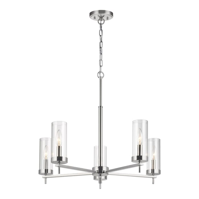 Sea Gull Zire 5-Light Chandelier in Chrome Sea Gull Zire 5-Light Chandelier in Chrome