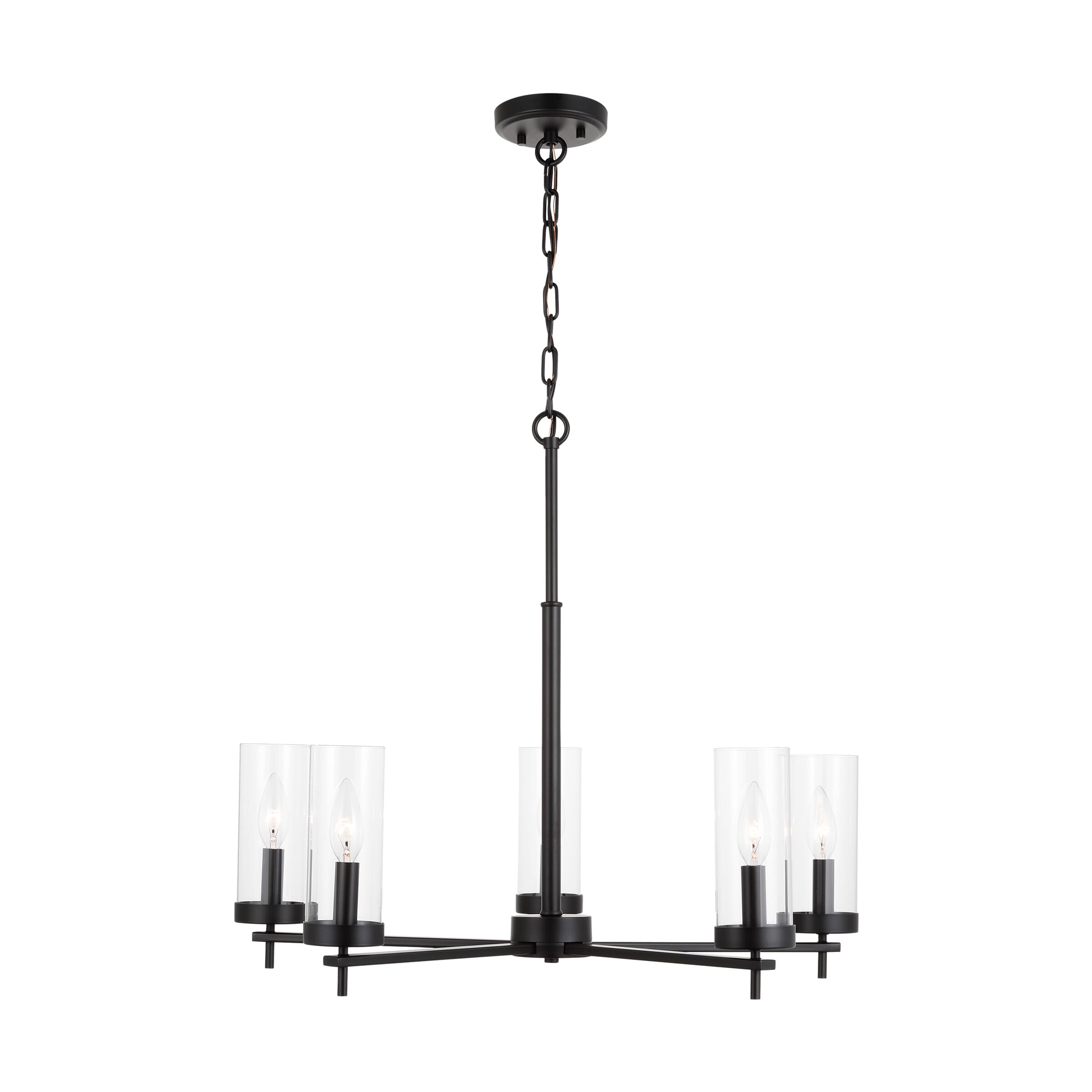 Sea Gull Zire 5-Light Chandelier in Midnight Black