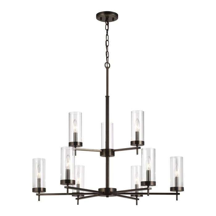 Sea Gull Zire 9-Light Chandelier in Brushed Oil Rubbed Bronze Sea Gull Zire 9-Light Chandelier in Brushed Oil Rubbed Bronze