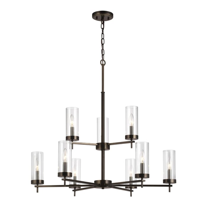 Sea Gull Zire 9-Light LED Chandelier in Brushed Oil Rubbed Bronze Sea Gull Zire 9-Light LED Chandelier in Brushed Oil Rubbed Bronze