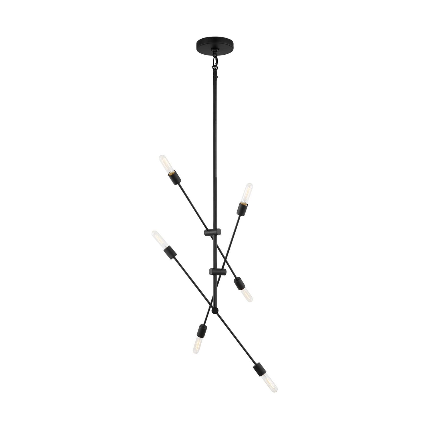 Axis 6-Light Chandelier in Midnight Black