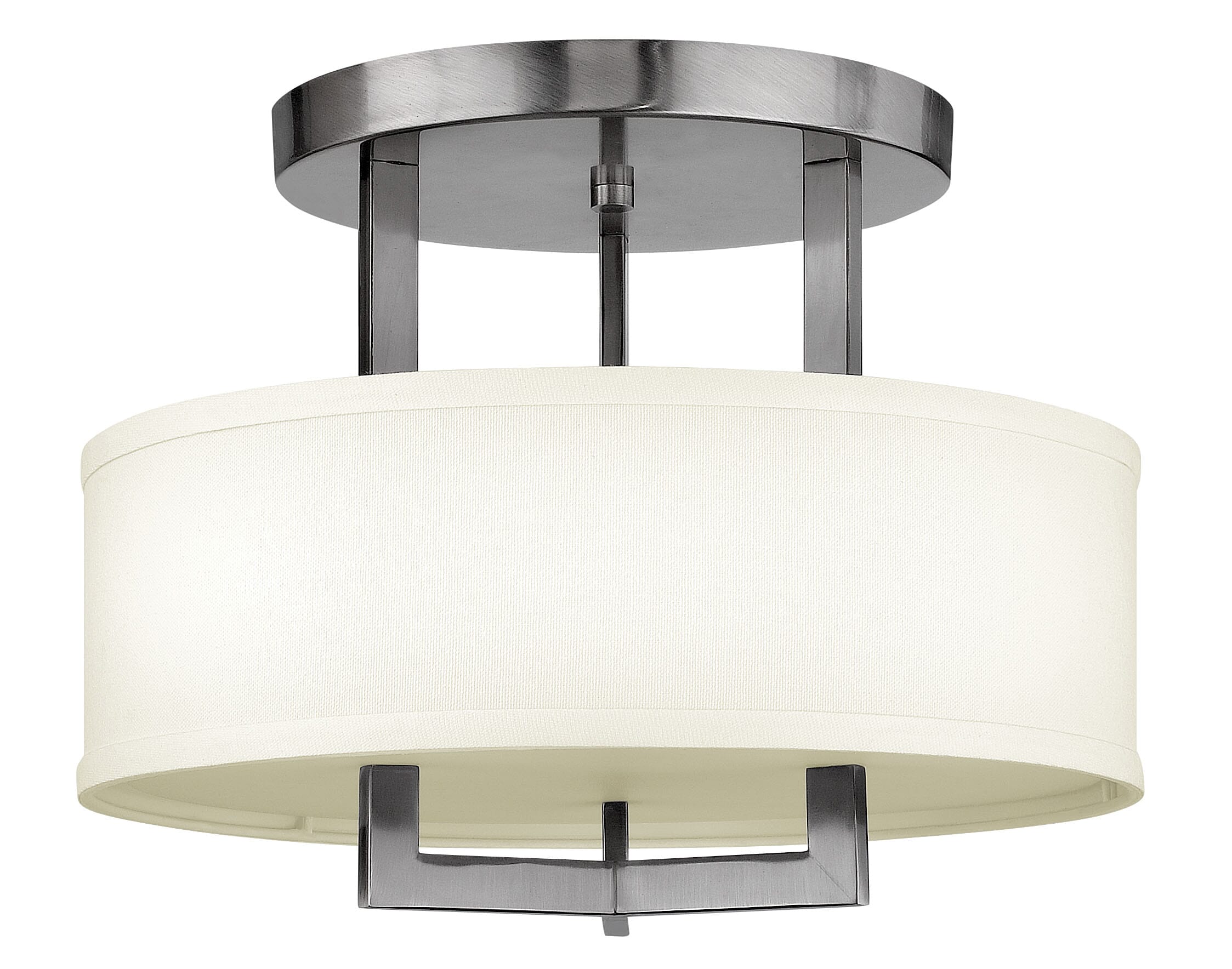 Antique Nickel LED Semi-Flush Mount from the Hampton Collection