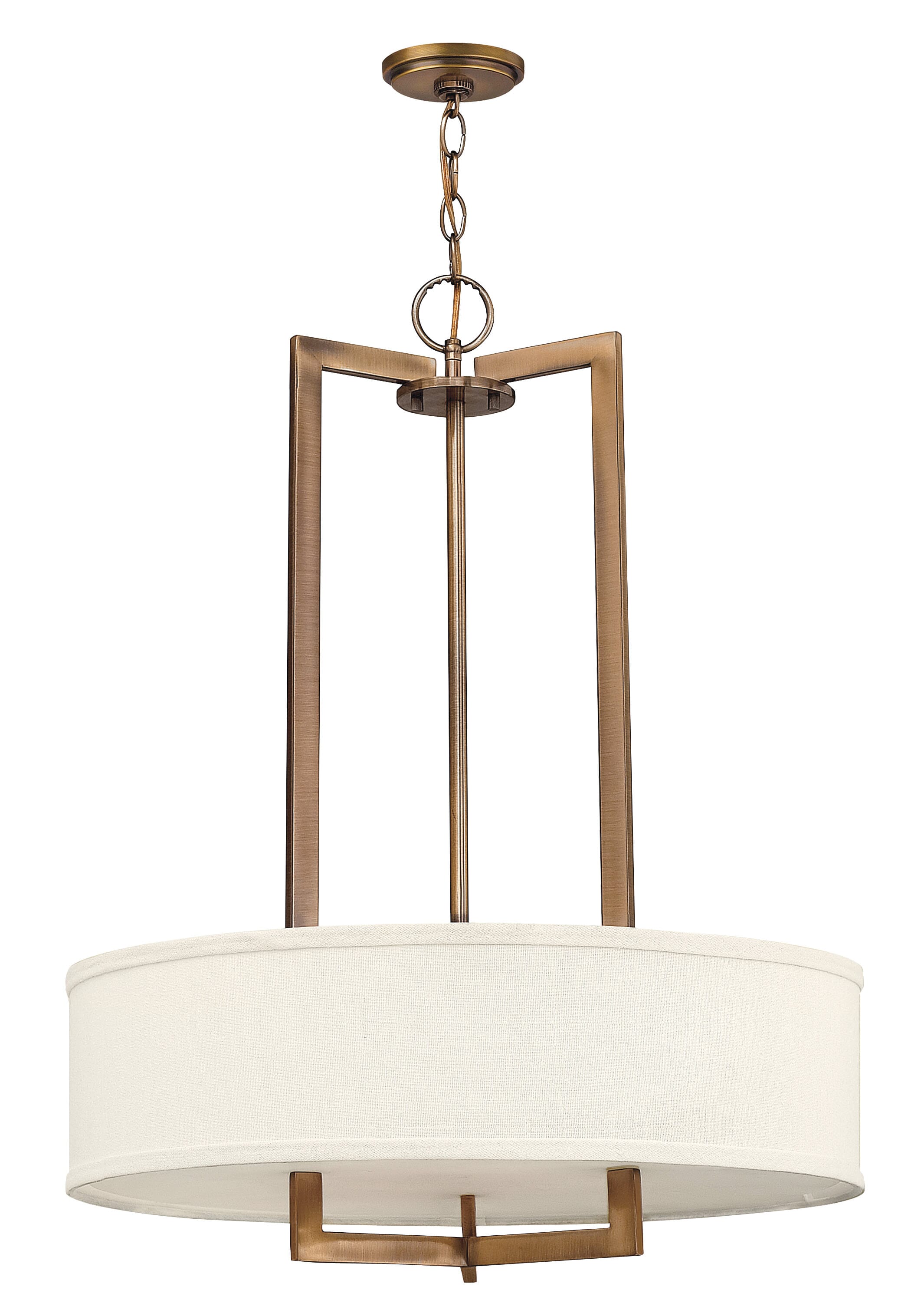 Brushed Bronze LED Pendant from the Hampton Collection