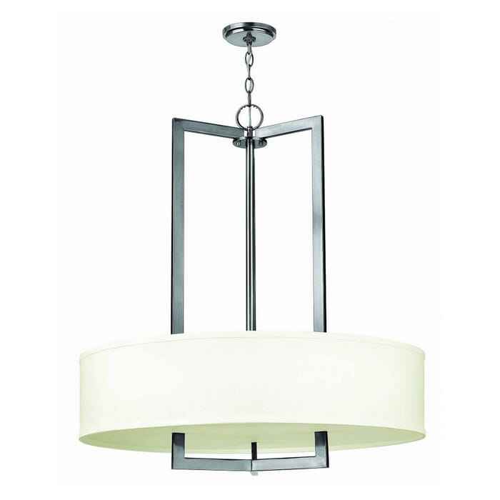 Hinkley Hampton 1-Light LED Inverted Pendant in Antique Nickel Hinkley Hampton 1-Light LED Inverted Pendant in Antique Nickel
