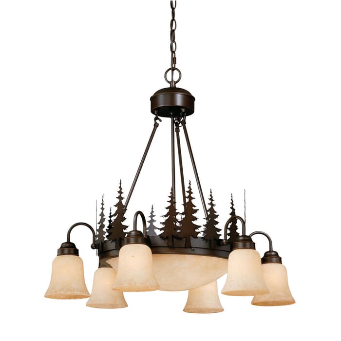 Yosemite 9-Light Chandelier in Burnished Bronze Yosemite 9-Light Chandelier in Burnished Bronze
