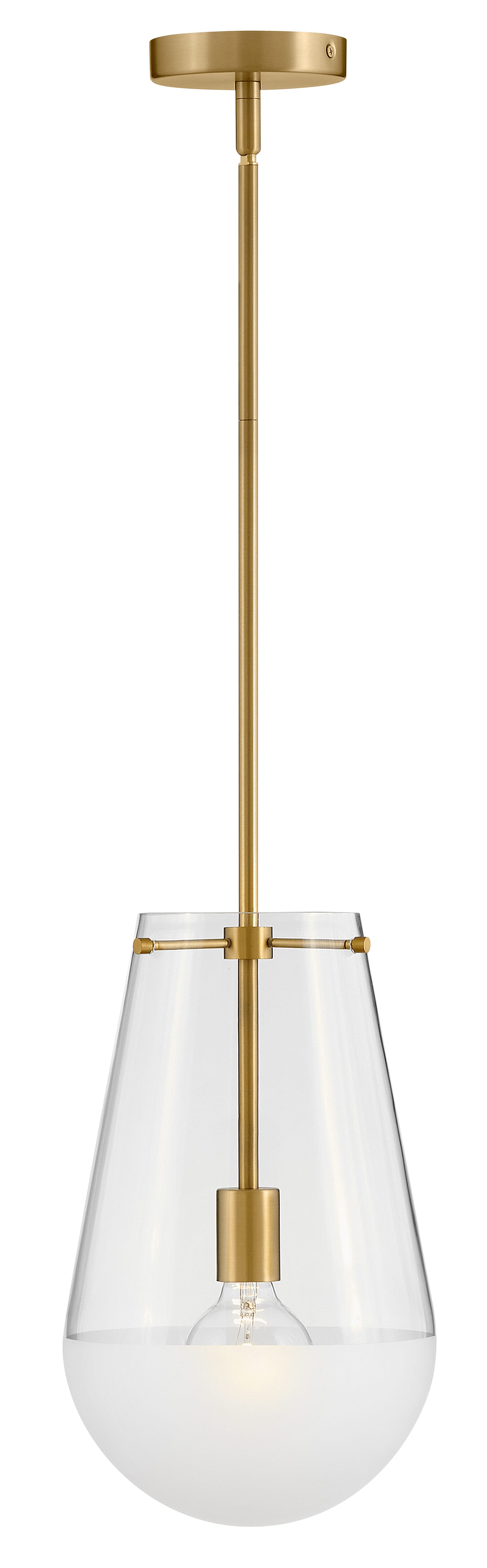 Lacquered Brass LED Pendant from the Beck Collection
