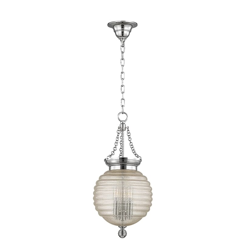 Coolidge 3-Light 21" Pendant Light in Polished Nickel