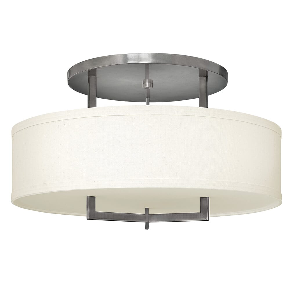 Antique Nickel LED Semi-Flush Mount from the Hampton Collection