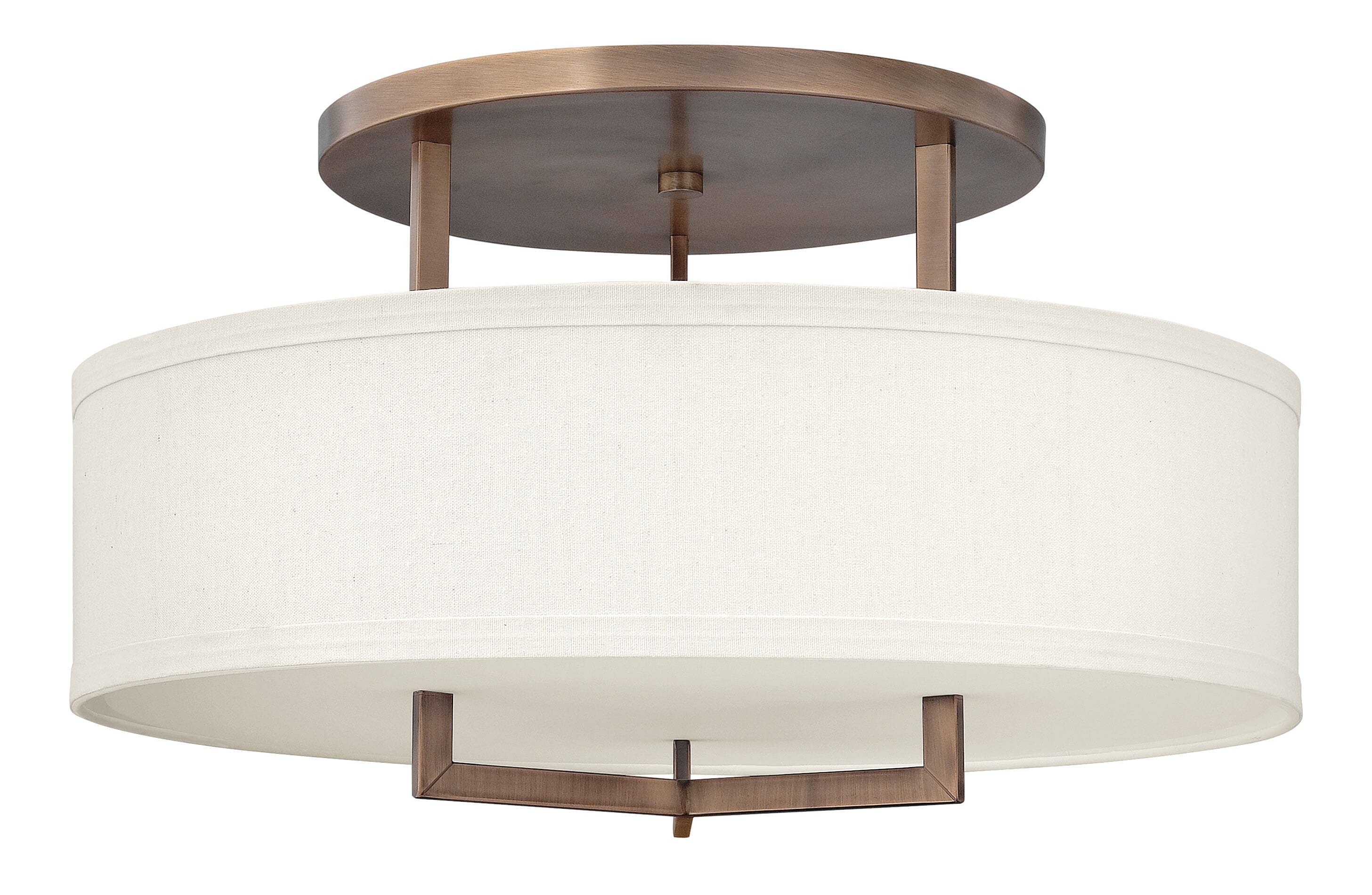 Brushed Bronze LED Semi-Flush Mount from the Hampton Collection