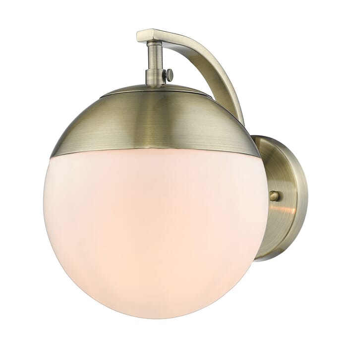 Golden Dixon 10" Wall Sconce in Aged Brass Golden Dixon 10" Wall Sconce in Aged Brass