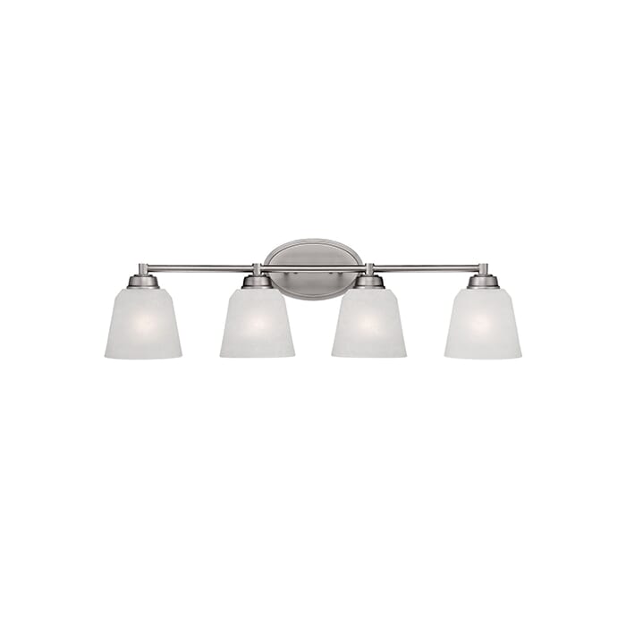 Millennium Lighting Franklin 4-Light Bathroom Vanity Light in Brushed Pewter Millennium Lighting Franklin 4-Light Bathroom Vanity Light in Brushed Pewter